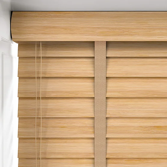 Hikari Bamboo Natural with Mocha Tapes venetian