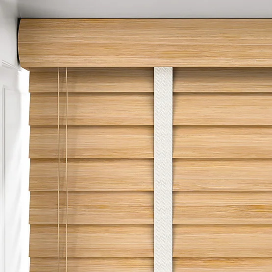 Hikari Bamboo Natural with White Tapes venetian