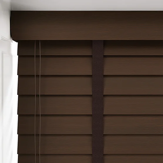 Hikari Bamboo Red Wood with Walnut Tapes venetian