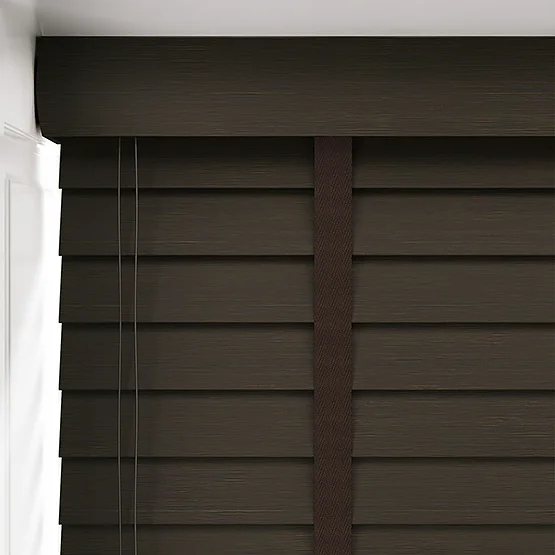 Hikari Bamboo Smoked Walnut with Walnut Tapes venetian