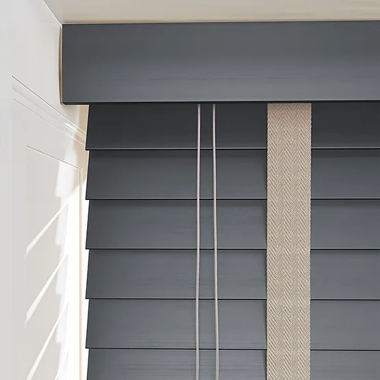 Dalby Bamboo Barsa Dark Grey with Light Beige tapes venetian