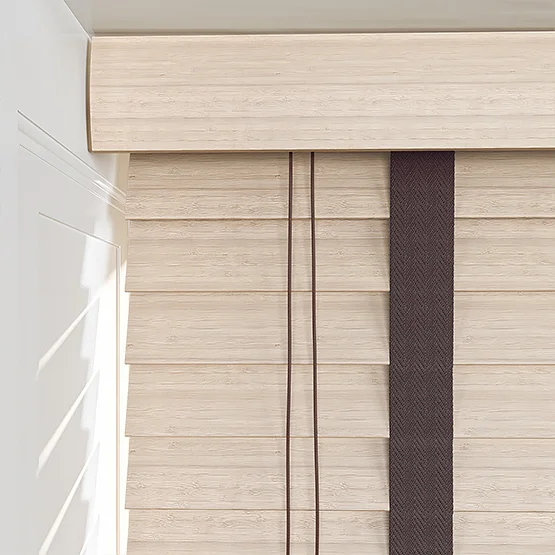 Dalby Bamboo Cordia Natural with Coffee tapes venetian