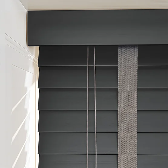 Dalby Bamboo Jarrah Black with Truffle tapes venetian