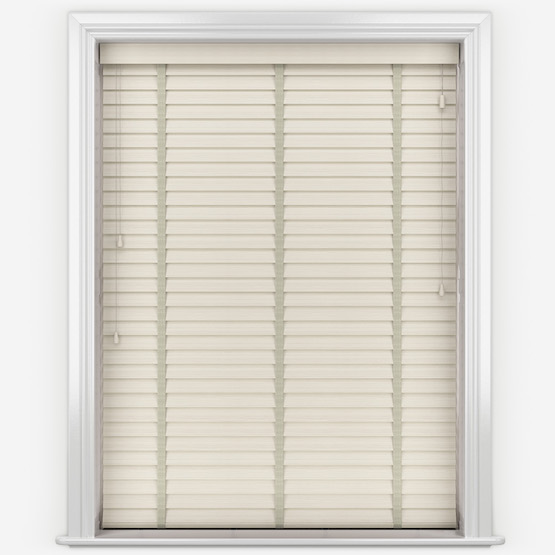 Arena Aspect Country White with Light Cream Tapes Wooden Venetian Blinds