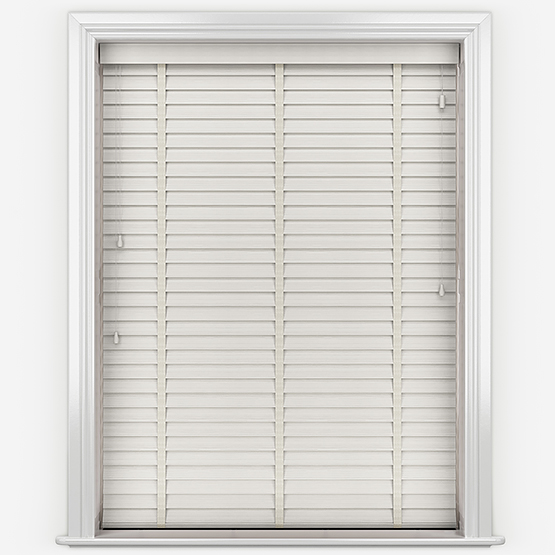Aspect Country White with Light Cream Tapes Wooden Venetian Blinds