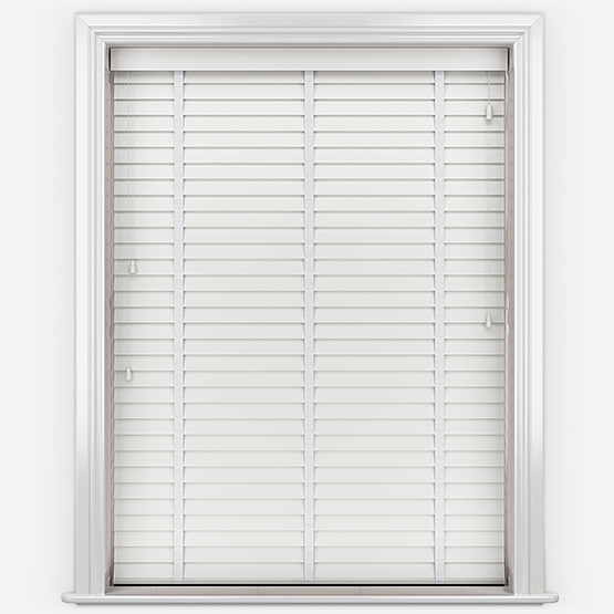 Aspect Snow White with Super White Tapes Wooden Venetian Blinds