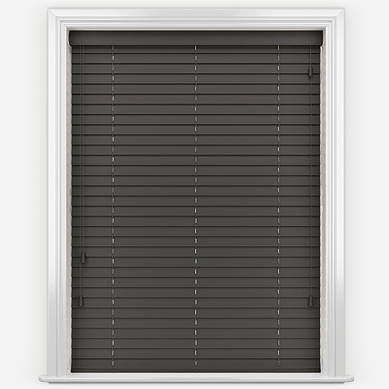 Hikari Bamboo Ember Grey Wooden Venetian Blinds