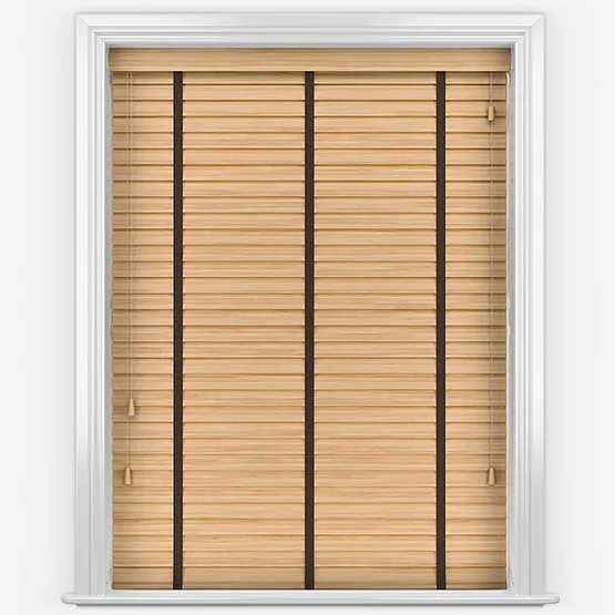 Hikari Bamboo Natural with Walnut Tapes venetian