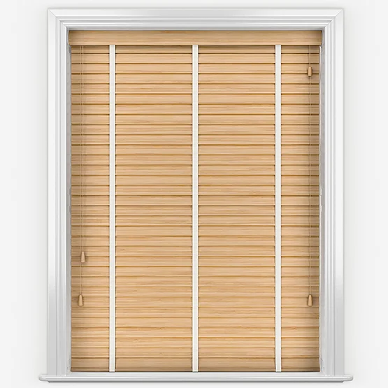 Hikari Bamboo Natural with White Tapes venetian