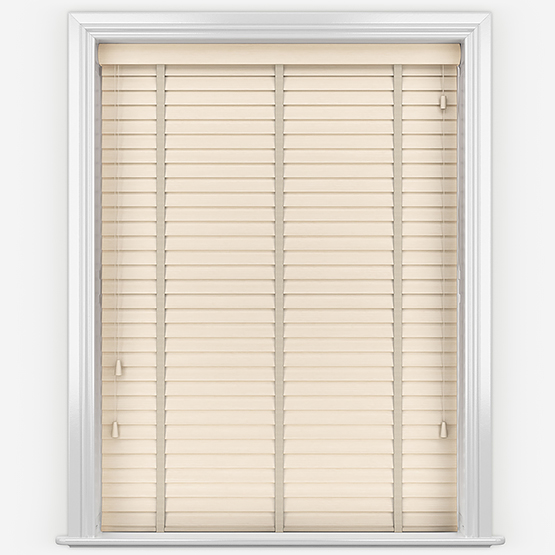 Hikari Bamboo Sandstone with Alabaster Tapes Wooden Venetian Blinds