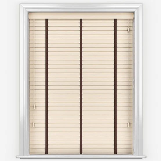 Hikari Bamboo Sandstone with Walnut Tapes venetian
