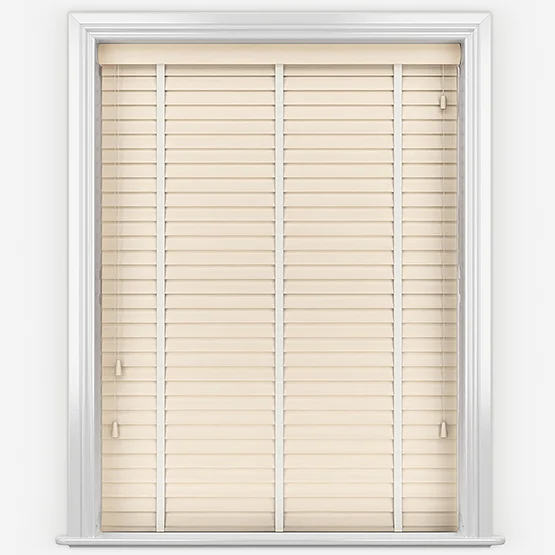 Hikari Bamboo Sandstone with White Tapes venetian