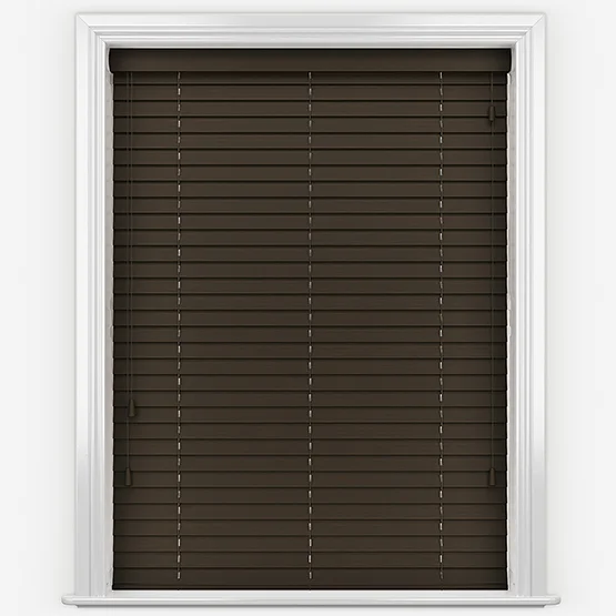 Hikari Bamboo Smoked Walnut venetian