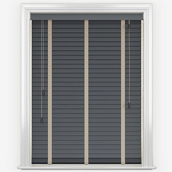 Dalby Bamboo Barsa Dark Grey with Light Beige tapes venetian