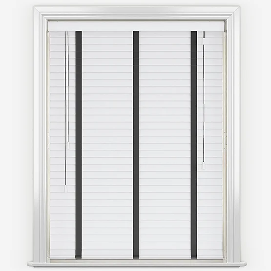 Dalby Bamboo Capella White with Jet tapes venetian