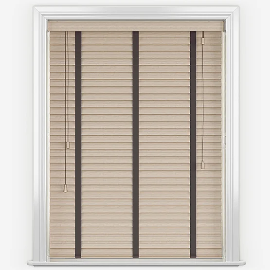 Dalby Bamboo Cordia Natural with Coffee tapes venetian