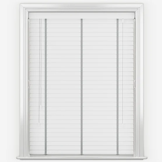 Dalby Pure White with Steel Tapes venetian