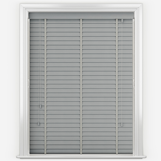 Dalby Smoke Grey with Dove Tapes Wooden Venetian Blind