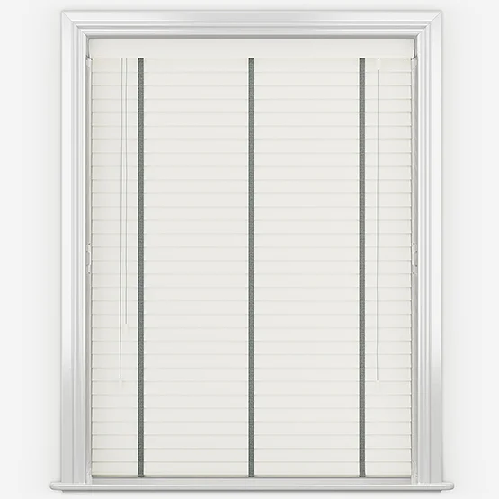 Dalby Soft White with Flint Tapes venetian