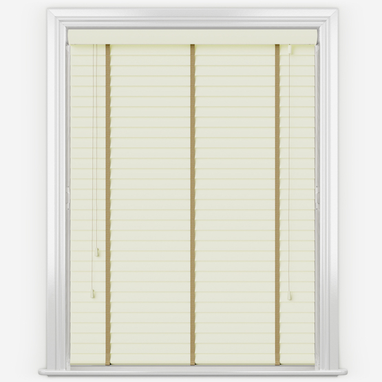 Statement Classic Cream with Gold Tapes Wooden Venetian Blind