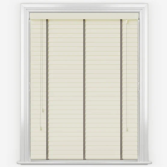 Statement Eggshell with Taupe Tapes venetian