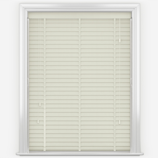 Embossed Classic Cream with Barley Tapes Wooden Venetian Blind