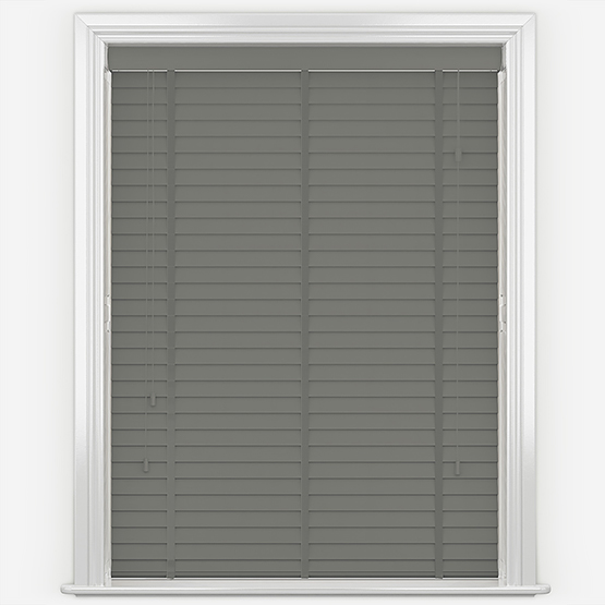 Embossed Slate Grey with Gallant Tapes Wooden Venetian Blind