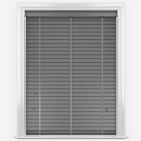 Designer Dark Grey with Tapes Wooden Venetian Blind