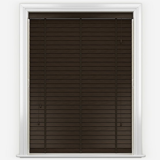 Designer Dark Walnut with Tapes Wooden Venetian Blind