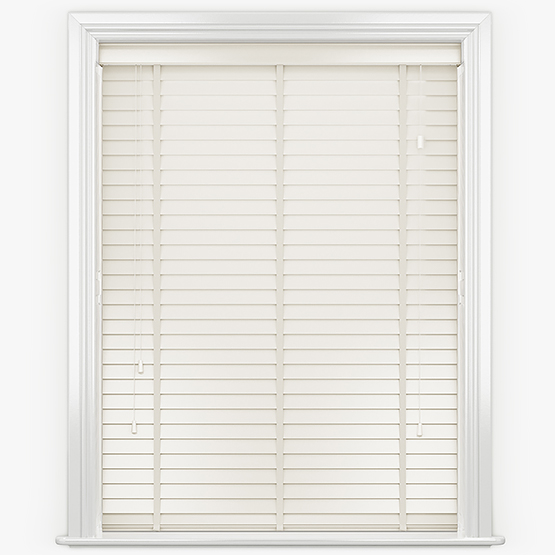 Designer Soft White with Tapes Wooden Blinds