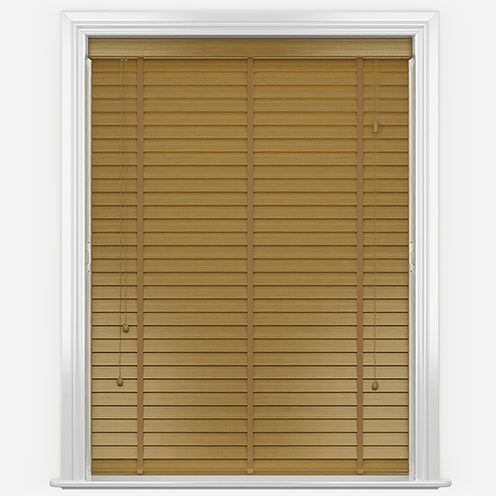 Designer True Oak with Tapes Wooden Blinds
