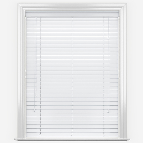 Premier Piano Gloss White Wooden Venetian Blind