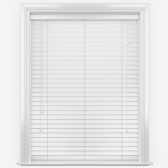 Premier Pure White Wooden Blinds