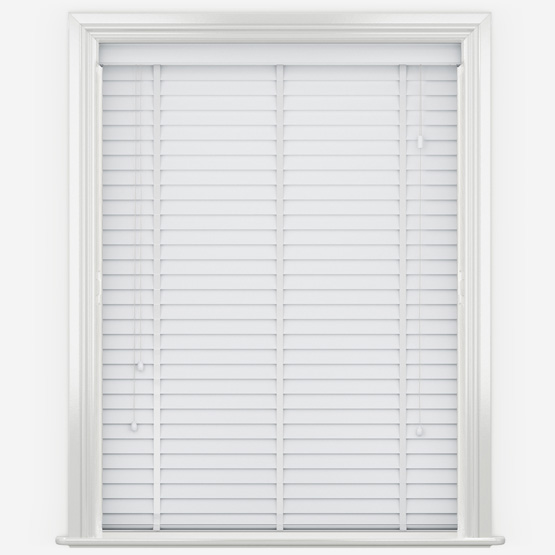 WoodLux Bright White with Tapes Venetian Blind