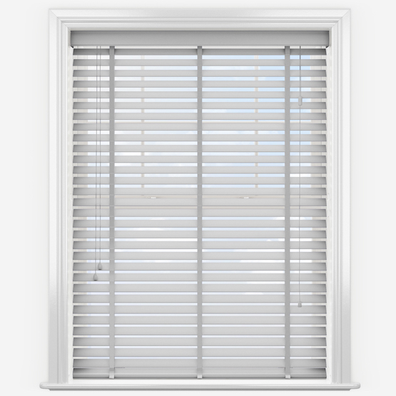WoodLux French Grey with Tapes Wooden Venetian Blind