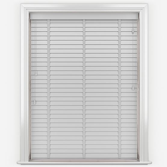 WoodLux French Grey with Tapes Wooden Blinds