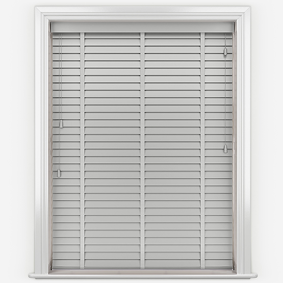 WoodLux Rhino Grey with Tapes Wooden Blinds