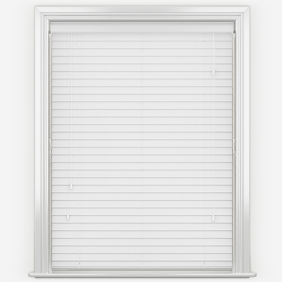 WoodLux Fine Grain Bright White  Venetian Venetian Blinds