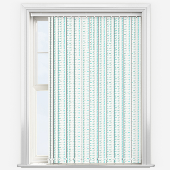 Romain Turquoise Vertical Blind