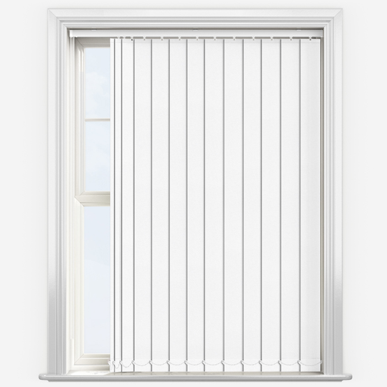 Carnival Blackout China White Vertical Blind