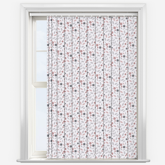 Cotton Flower Blush Vertical Blind