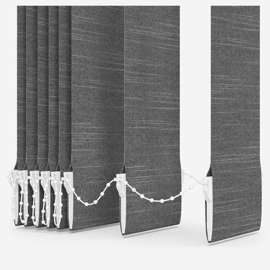 Linenweave Graphite Vertical Blind Replacement Slats
