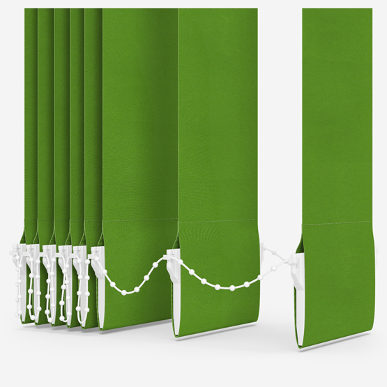 Deluxe Plain Apple Green Vertical Blind Replacement Slats