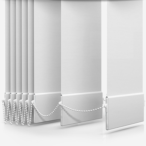 Carnival Blackout China White Vertical Blind Replacement Slats