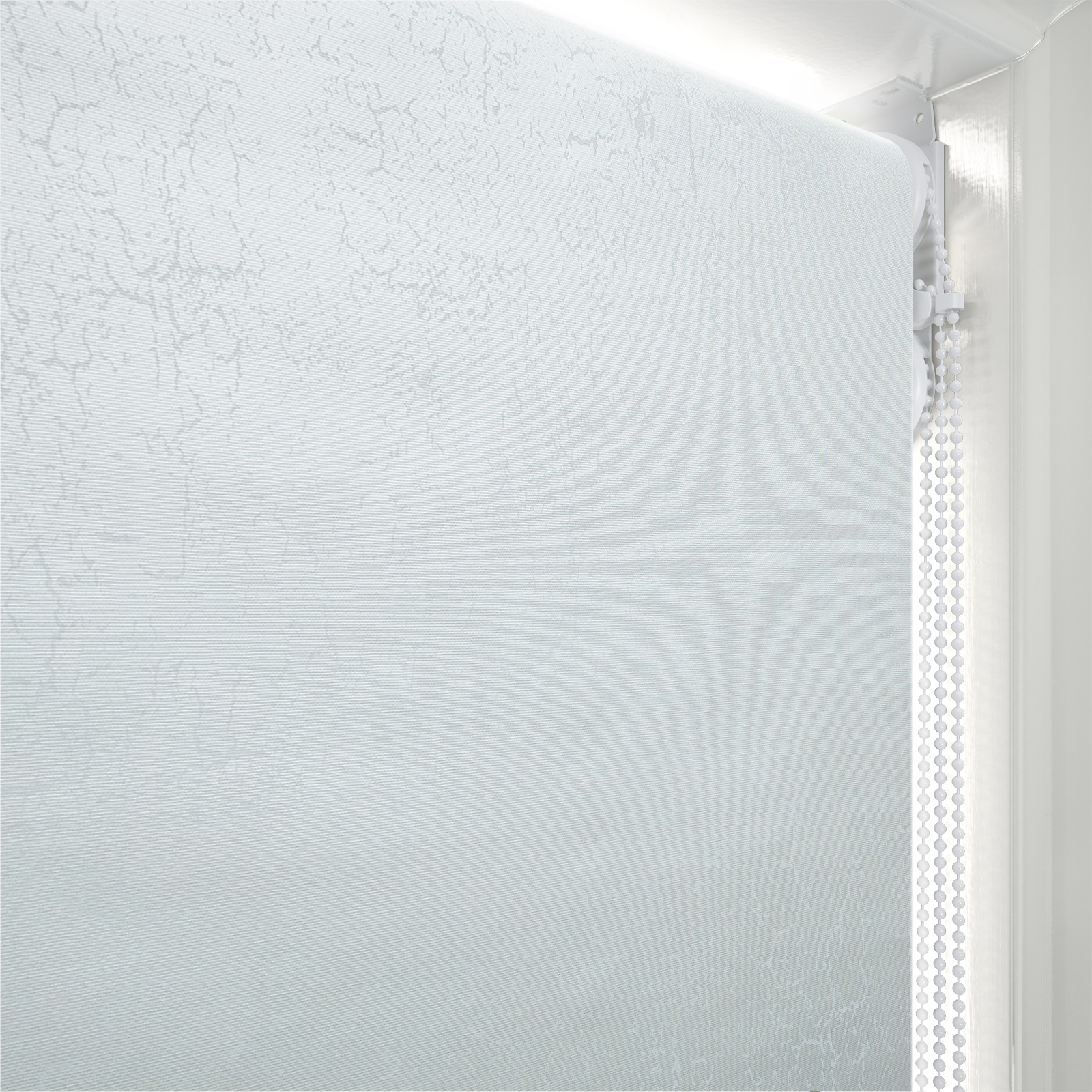 Lahore White & White Double Roller Blind Blinds Direct