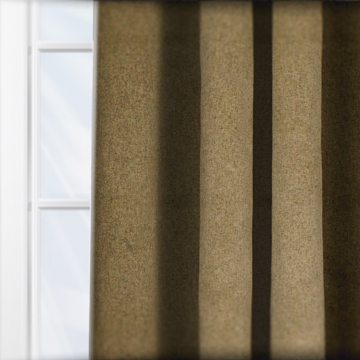 Horizon Olive Eyelet Ready Made Curtain | Blinds Direct