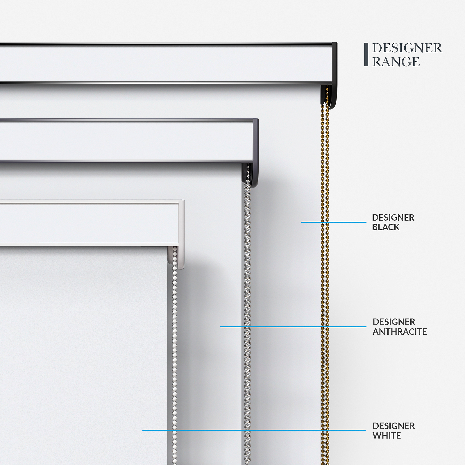 United Lahore White Roller Blind Blinds Direct