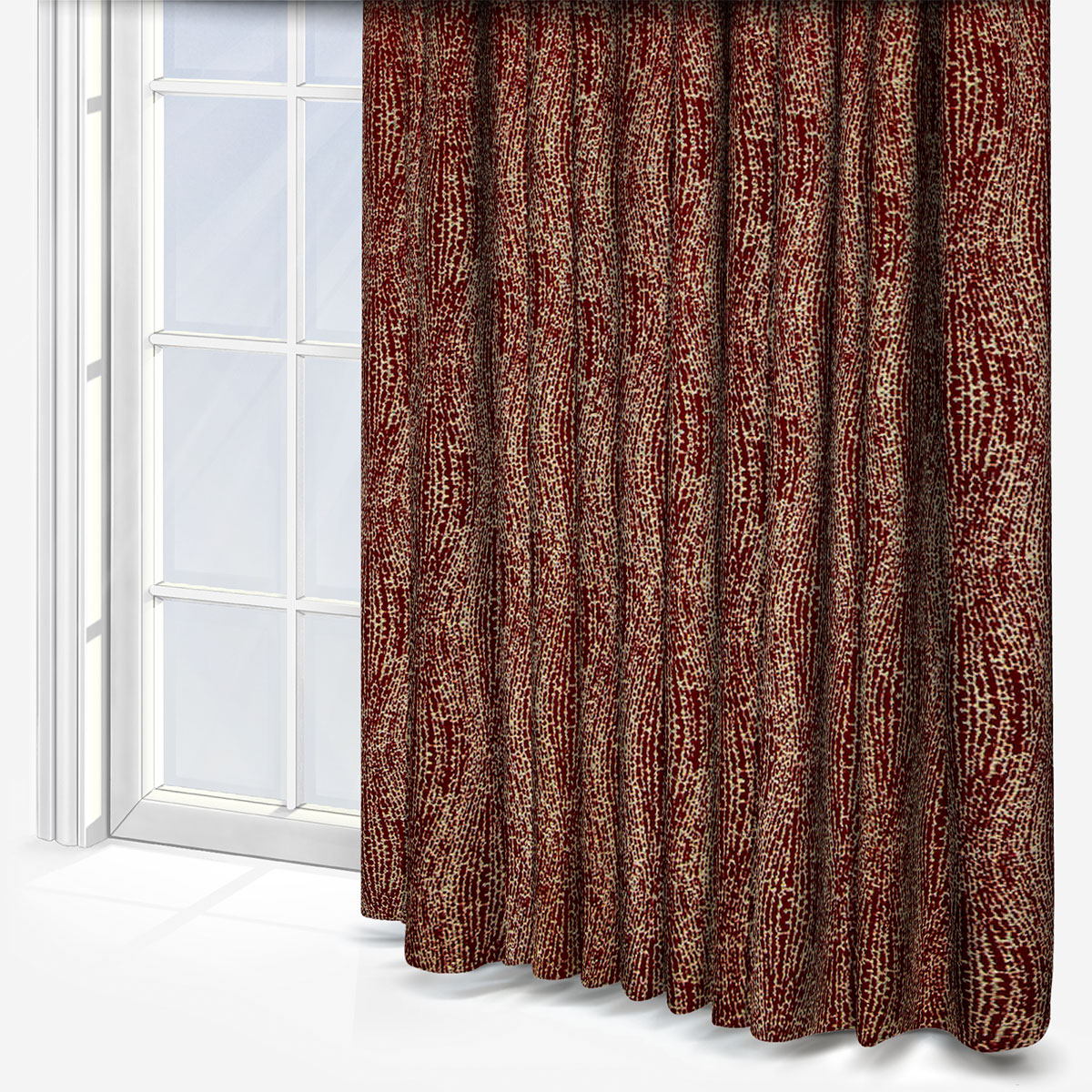 Babylon Rosso Curtain | Blinds Direct