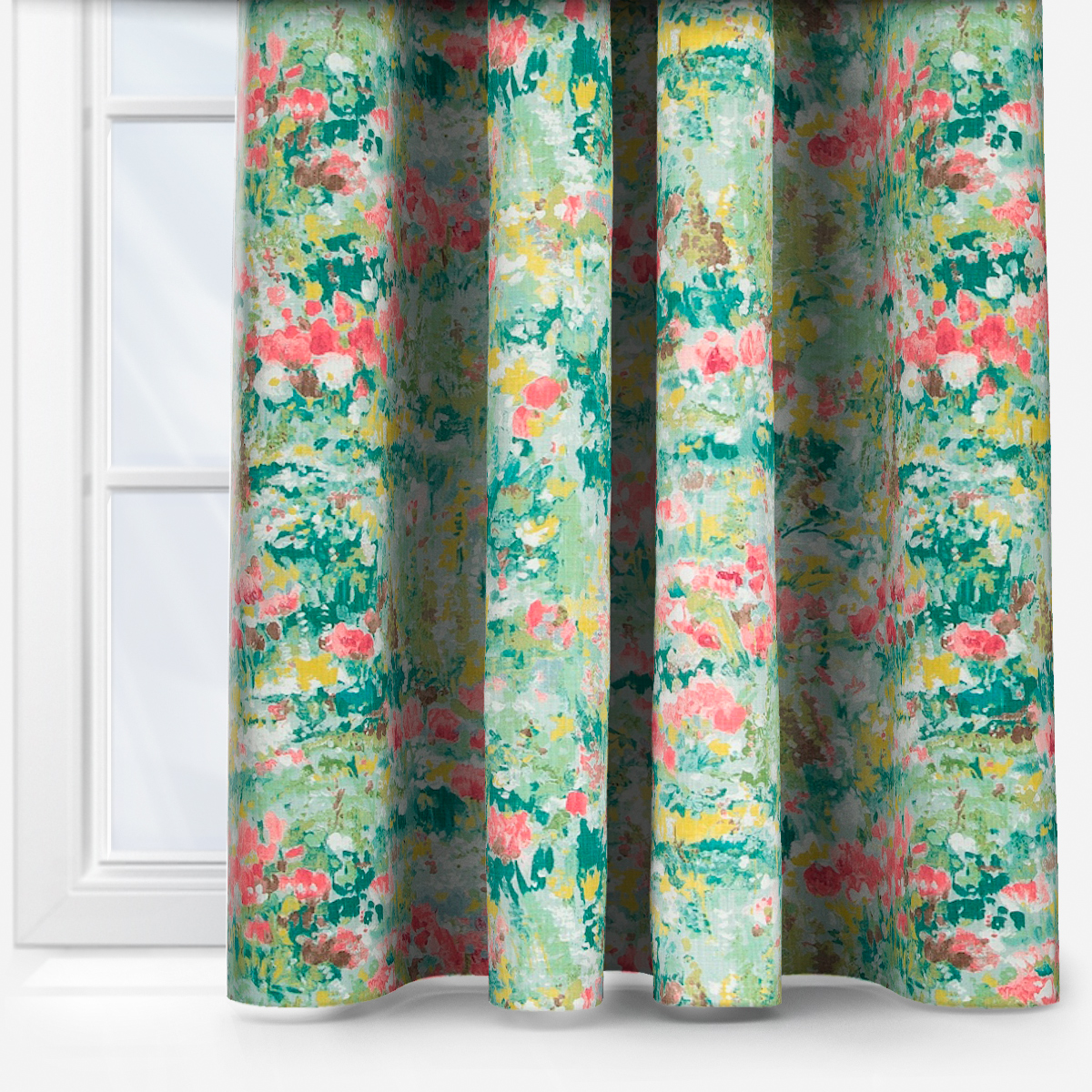 Furano Turquoise Curtain | Blinds Direct