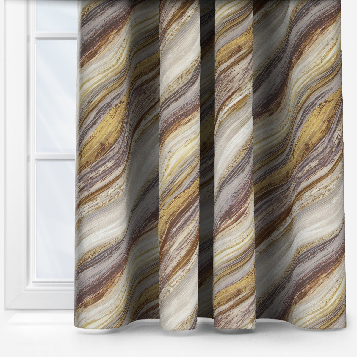 Heartwood Amber Curtain | Blinds Direct